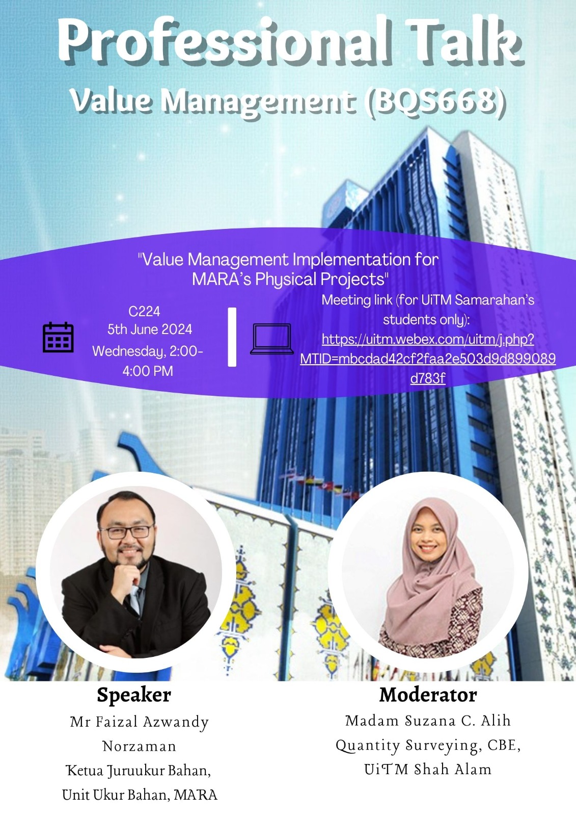 Knowledge integration, industry networking session organised by UiTM Shah Alam, UiTM Samarahan Sarawak Branch